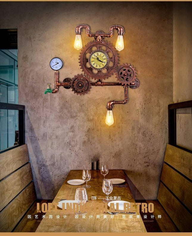 Edison Wall Sconce American Style Wood Iron Light Lamps