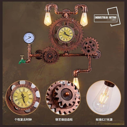 Edison Wall Sconce American Style Wood Iron Light Lamps