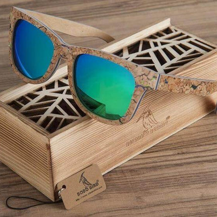 Polarized UV protection Wooden Bamboo Sunglasses for Men