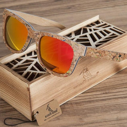 Polarized UV protection Wooden Bamboo Sunglasses for Men