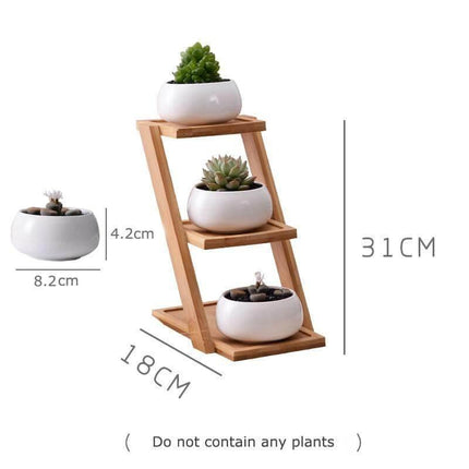 Modern Minimalist White Ceramic Flowerpot