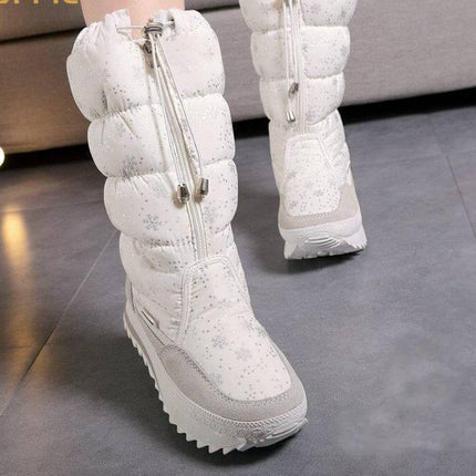 Long Sleeve Plush Warm Winter Boots for Women