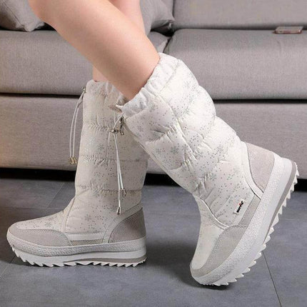 Long Sleeve Plush Warm Winter Boots for Women