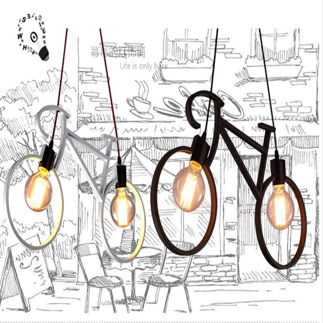 Modern Bicycle Nordic Style Droplight Chandelier Lamp