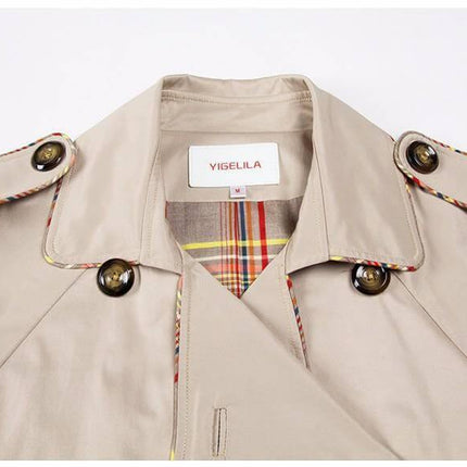 Autumn Fashion Modern Turn Down Collar Double Casual Long Trench
