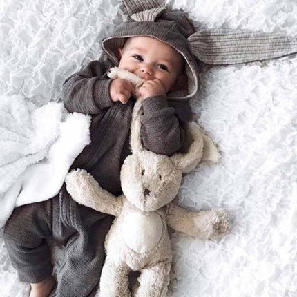 Warm Bunny Ear Rompers Winter Infant Rabbit Style Jumpsuit