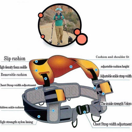 Hands-Free Shoulder Carrier with Ankle Straps
