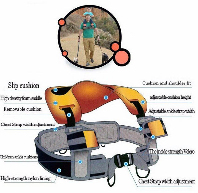 Hands-Free Shoulder Carrier with Ankle Straps