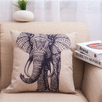 Black elephant / 45x45cm or 18x18in