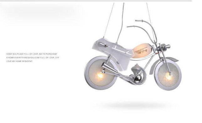 Modern Aluminum Glass Motorcycle Chandelier