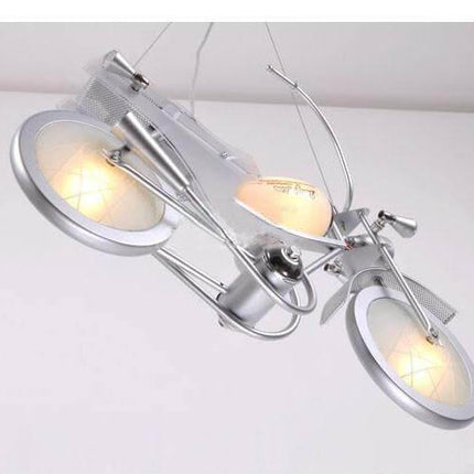 Modern Aluminum Glass Motorcycle Chandelier