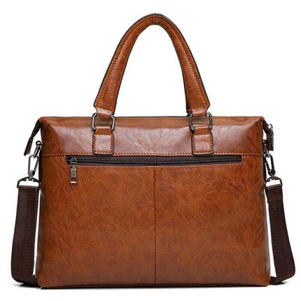 Business Style Leather Shoulder Bags