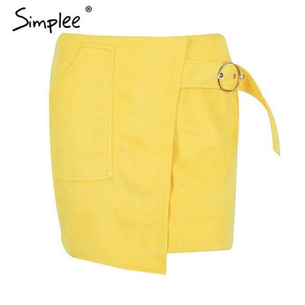 Suede Leather Pencil Skirt