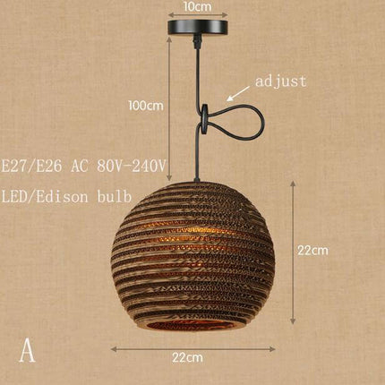 Modern Hanging Pendant LED Origami Paper Shade Lamp