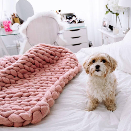 Thick Line Sofa Knitted Blanket