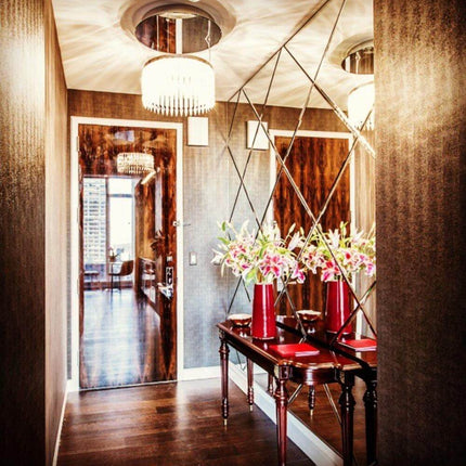 Customized Luxury Beveled Glass Mirror for entrance foyer wall