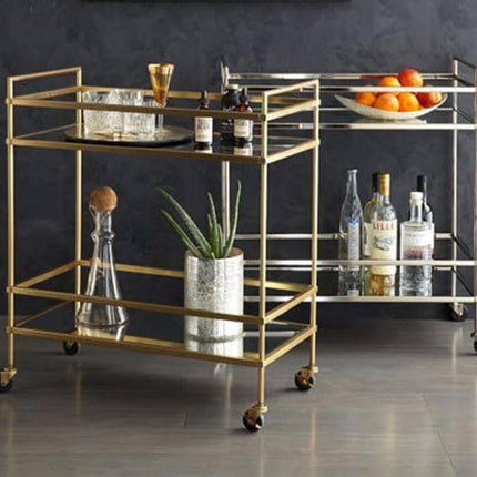 Designer Style Stainless Steel Gold Silver Dinner Side  Table Organizer