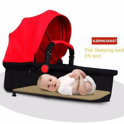European 3 in 1 Baby Strollers with baby basket and carriage