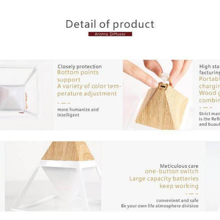 Pyramid Modern Touch Bedroom Lamp Decor