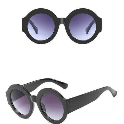 Designer Red Green Black Circle Sun Glasses