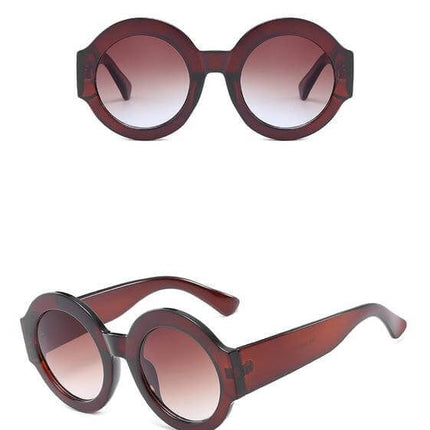 Designer Red Green Black Circle Sun Glasses