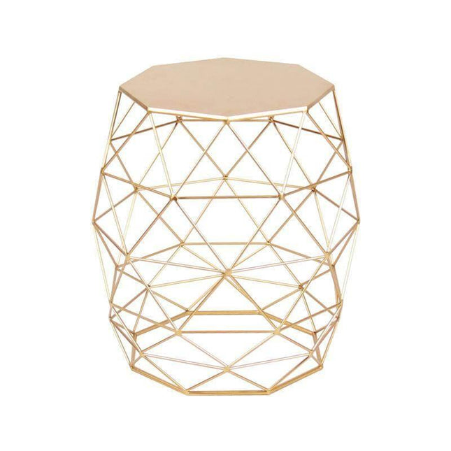 Metal Gold Color End and Side Table