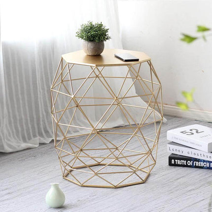 Metal Gold Color End and Side Table