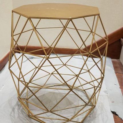 Metal Gold Color End and Side Table