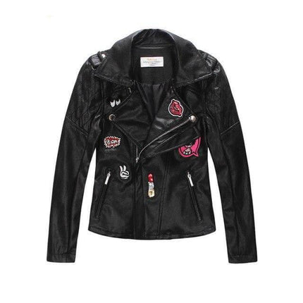 Modern Designer Faux Leather Jacket&Coats