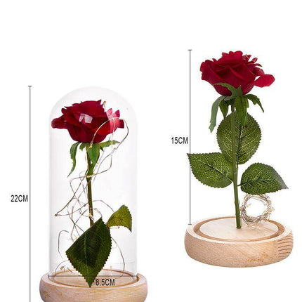1Pcs Beast Red Rose Flower Vase