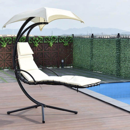 Hanging Chaise Lounger Chair Arc Stand Swing Hammock