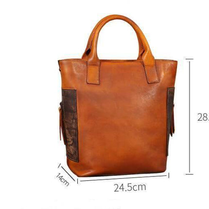 Vintage Pure Leather Luxury Women One Shoulder Purse