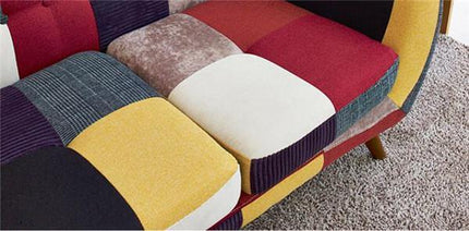 Contemporary Colorful Cute Modern Double Sofa Couch
