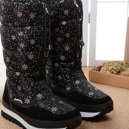 Long Sleeve Plush Warm Winter Boots for Women