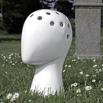 Creative Human Head White Black Decorative Ceramic Vase