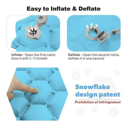 Inflatable Sleeping Camping Pad Mat With Pillow