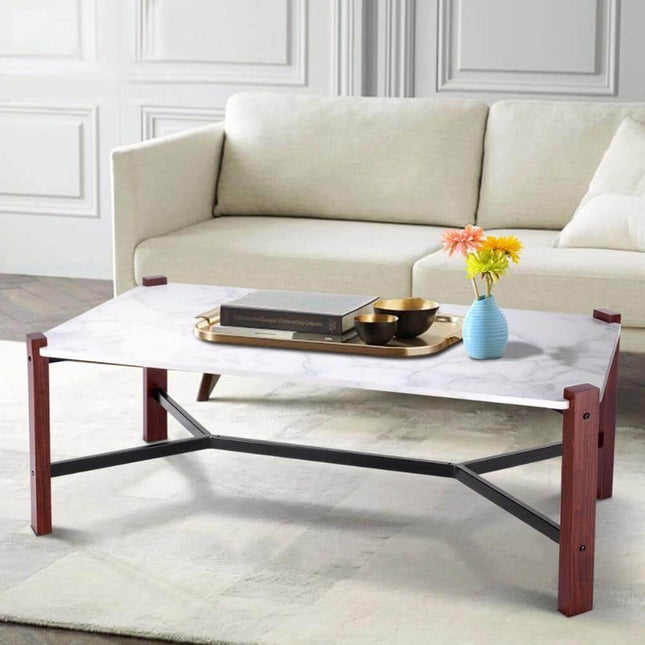 Marble Top  Accent Cocktail  Coffee Table