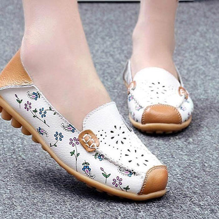 Leather Flat Loafers Ballet Shoes