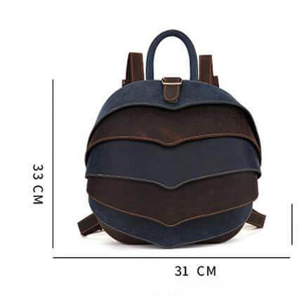 Genuine Leather Modern Retro Men Backpack