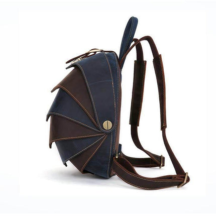Genuine Leather Modern Retro Men Backpack