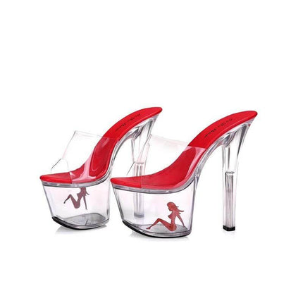 Transparent Crystal Platform High Heels