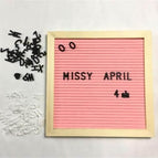 Pink Letter Board
