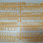 1 set gold letter