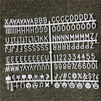 1 set white letter