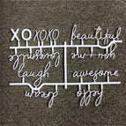 1 set XO letter