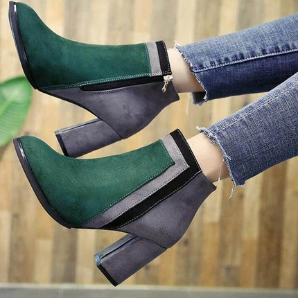 Chelsea English Modern Thick High Heels Women Boots