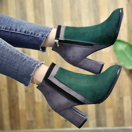 Chelsea English Modern Thick High Heels Women Boots
