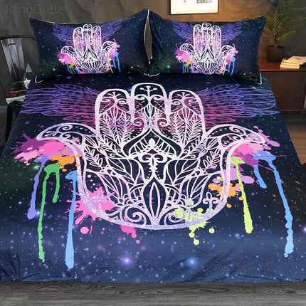 3pcs Hamsa Hand Cool Comfortable Duvet Cover Bedding set Mavigadget