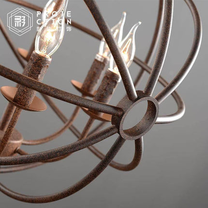 Loft Circular Globe Ball Iron Bird Cage Hanging Light Lamps