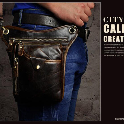 Men's Shoulder Messenger Leather Bag
